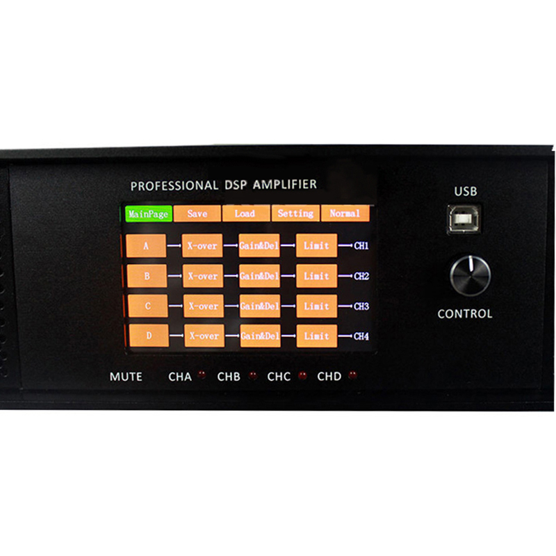 DSP6000Q Amplificateur de puissance audio professionnel 4 canaux avec DSP